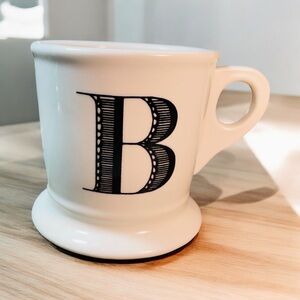 Anthropologie Monogram Coffee Tea Mug Decorative Letter B